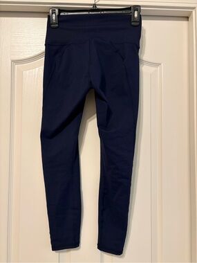 Fabletics Navy High-Waist Seam Leggings